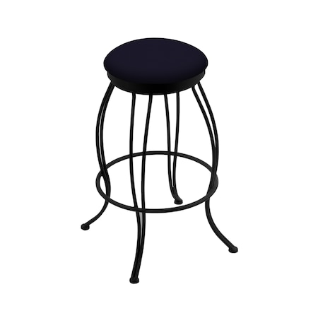 Holland Bar Stool Co 30" Swivel Bar Stool, Black Wrinkle, Canter Twilight Seat 300030BW002